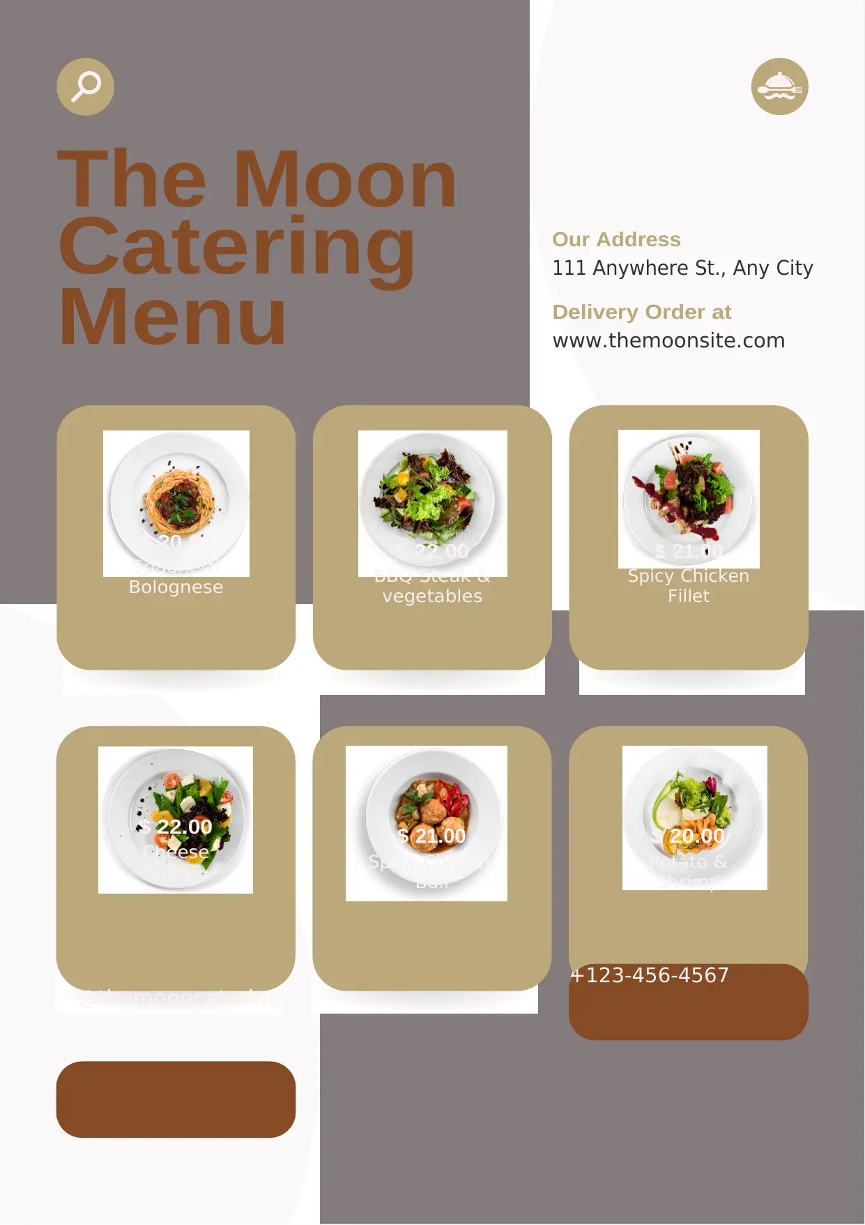 Food Catering Menu Template