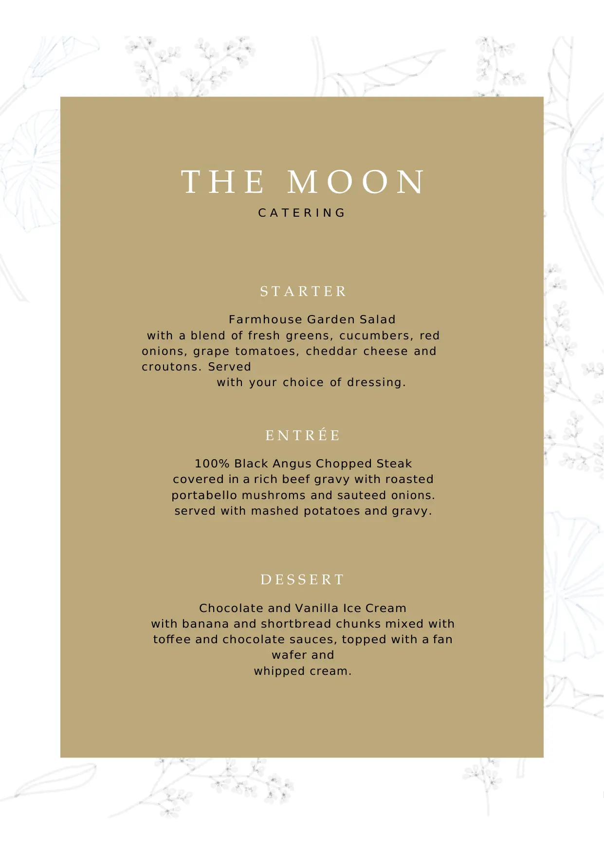 Free Catering Menu Word Template