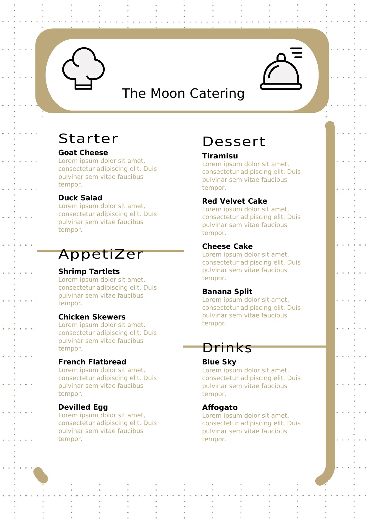 Free Catering Menu Template