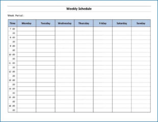 7 day week calendar template 7 day weekly schedule template word