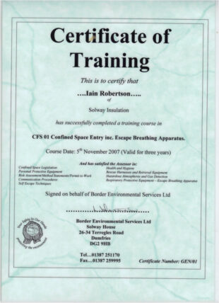 Asbestos Awareness Training Certificate Template Sample