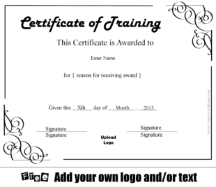 Blank Dementia Training Certificate Template Word