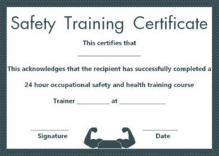 Blank Hipaa Training Certificate Template Doc