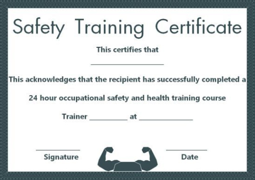 Blank Hipaa Training Certificate Template Doc