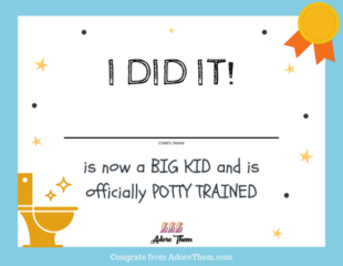 Blank Potty Training Certificate Template Doc