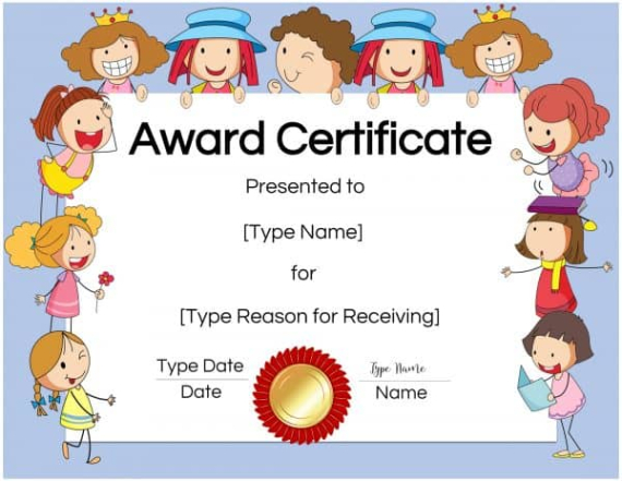 Custom Elementary School Certificate Template Sample