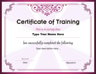 Editable Dementia Training Certificate Template Word