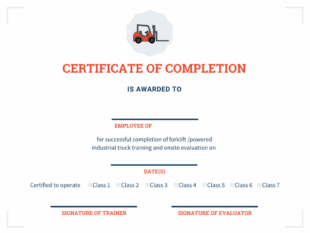 Editable Osha Training Certificate Template Sample