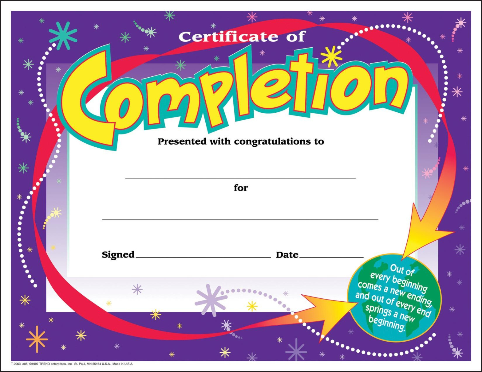 Editable Preschool Certificate Of Completion Template Pdf