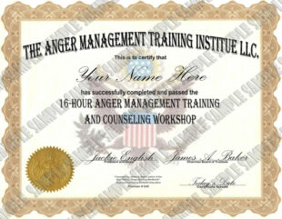 Free  Anger Management Certificate Of Completion Template Word