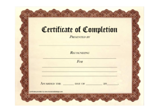 Free Blank Insurance Certificate Of Completion Template Doc