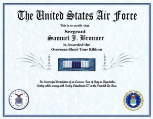 Free Editable Air Force Training Certificate Template