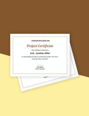 Free Editable Business Management Certificate Template