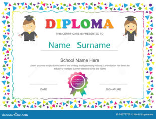 Free Editable Elementary School Certificate Template Doc