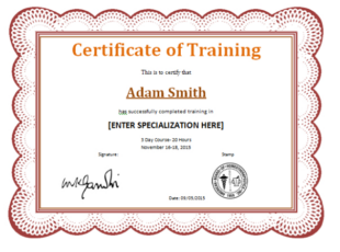 Free  Employee Training Certificate Template Word