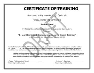 Free  Entry Level Driver Training Certificate Template Doc