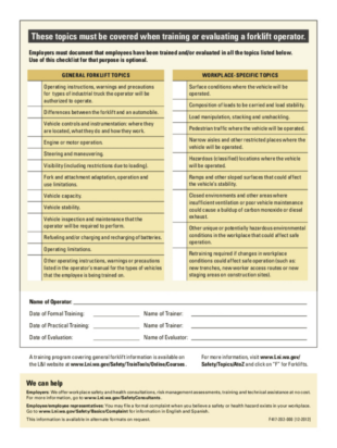 Free  Forklift Safety Training Certificate Template Doc