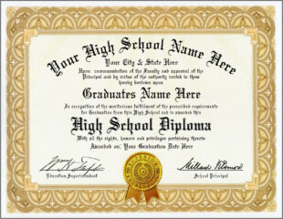 Free  High School Graduation Certificate Template Word