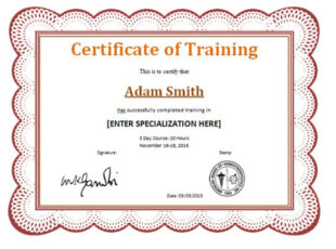 Free  Internal Training Certificate Template