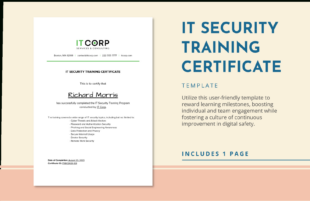 Free  Security Training Certificate Template Pdf