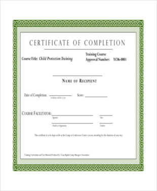 Online Training Certificate Template Word