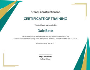 Osha Training Certificate Template Sample