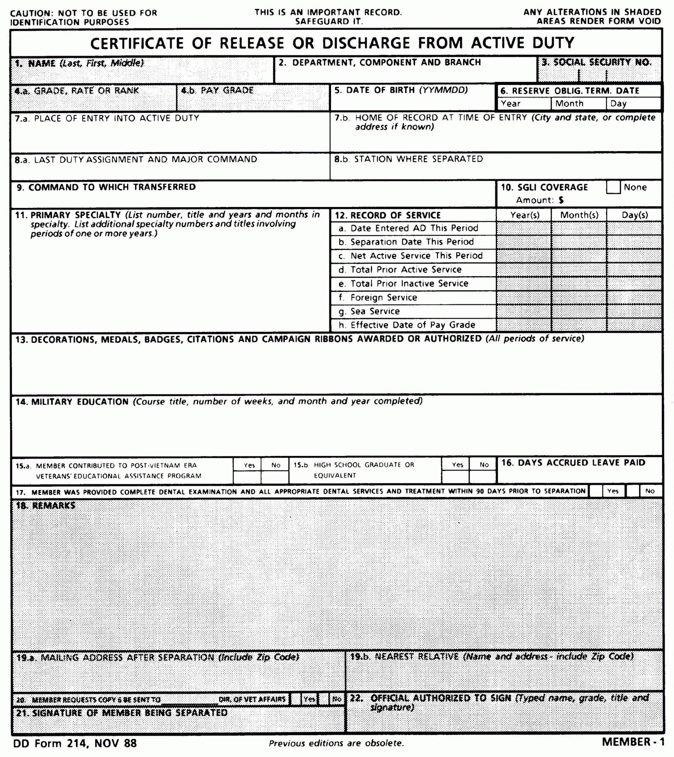 Printable Air Force Training Certificate Template