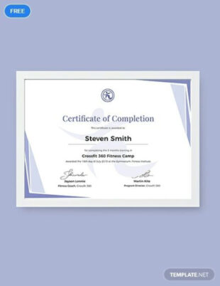 Printable Audit Training Certificate Template