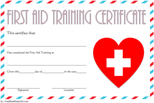 Printable Cpr Training Certificate Template Sample