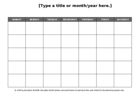 seven day calendar grid template  education world 7 day weekly schedule template pdf