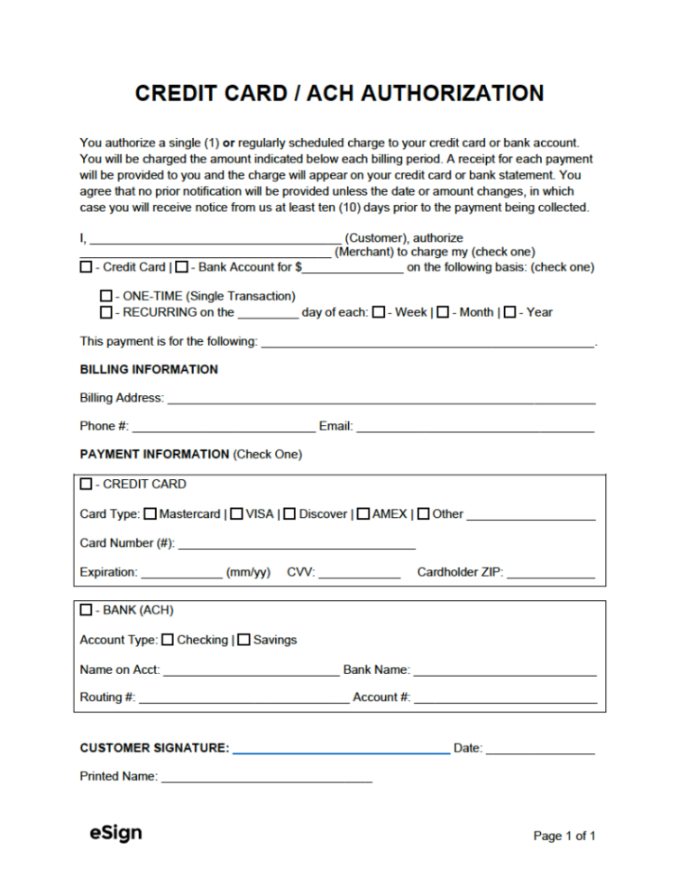 custom ach payment instructions template  doc example