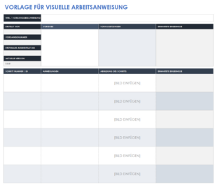 custom visual work instruction template  doc example