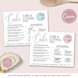 editable cake care instructions template pdf sample