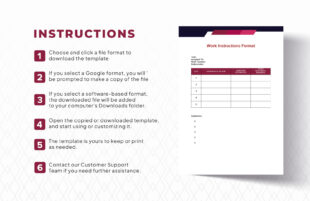 editable maintenance work instruction template  pdf example