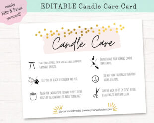 free custom candle care instructions template  pdf