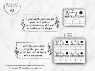 free editable clothing care instructions template