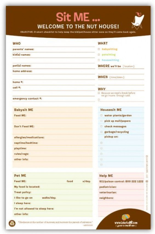 free editable house sitting instructions template excel