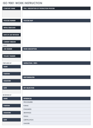 free printable manufacturing assembly instructions template pdf sample