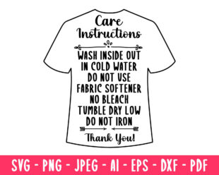 printable clothing care instructions template pdf