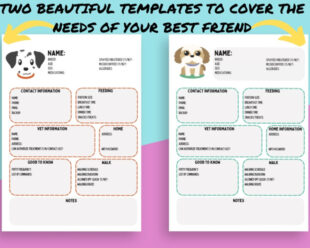 printable dog sitting instructions template excel sample