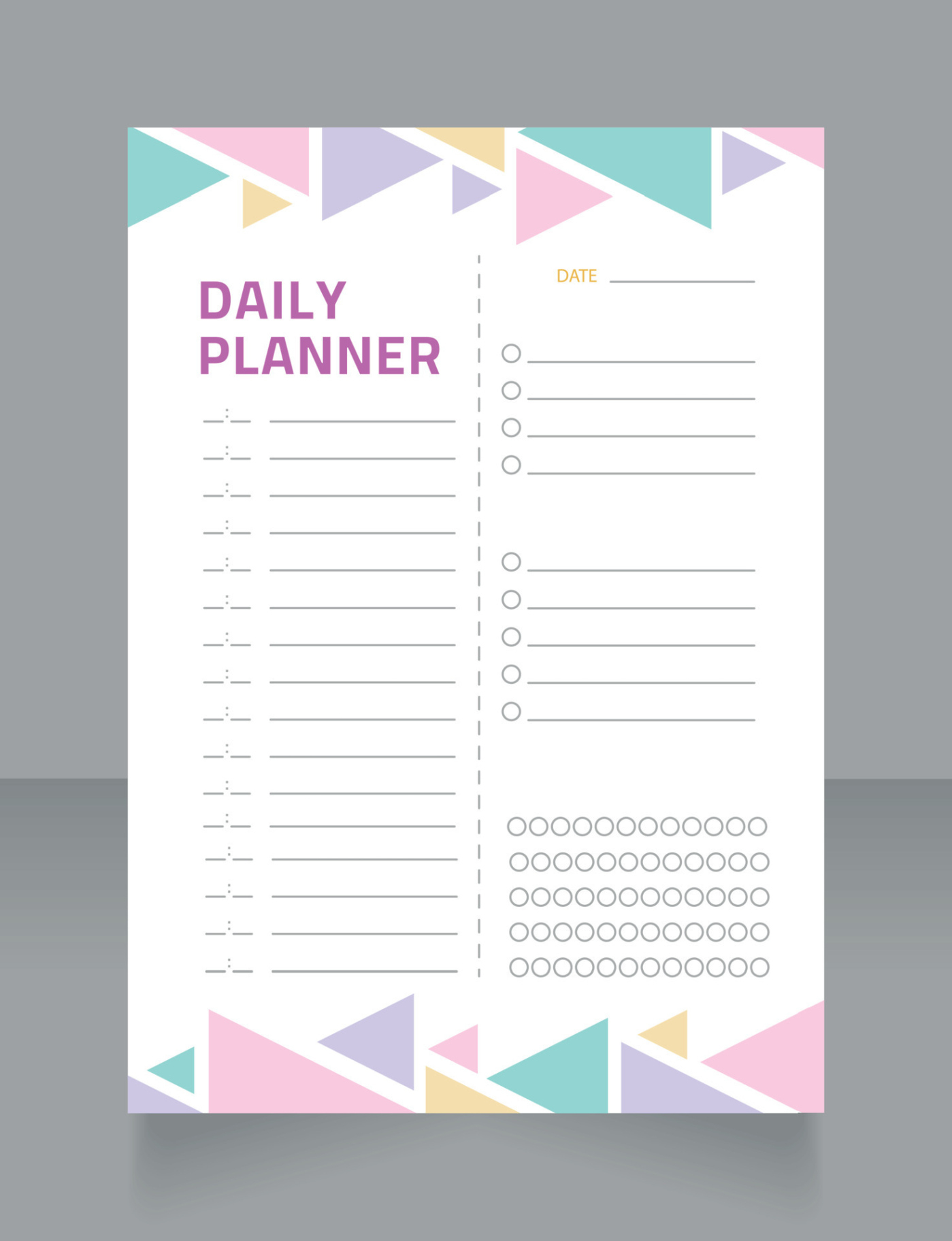 Blank Desain Program Work Activity Schedule Template