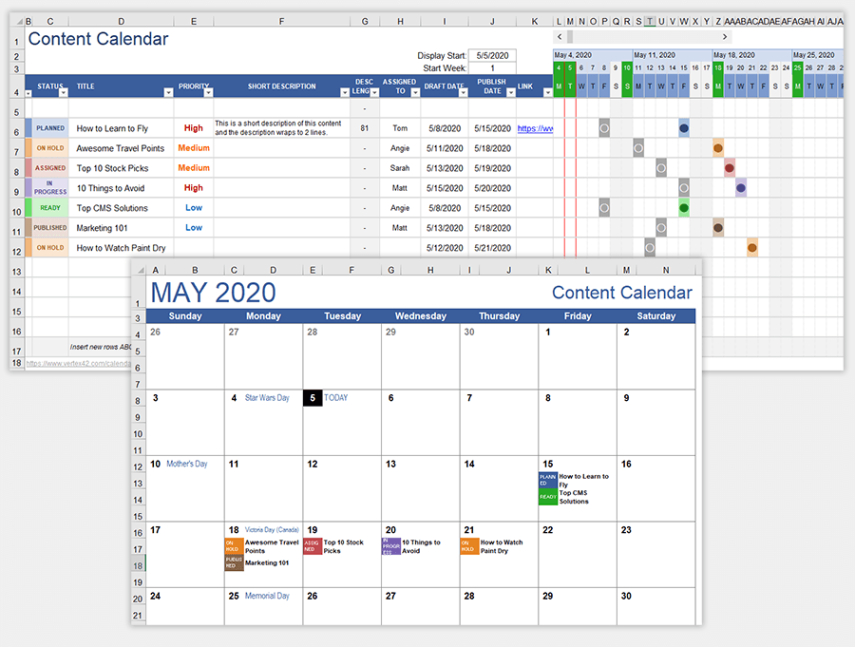 Editable Social Media Content Schedule Template  Example