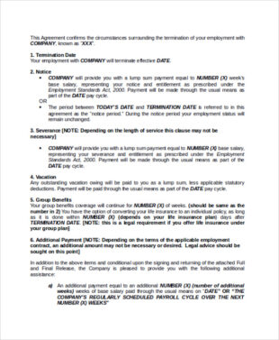 editable termination agreement template agreement to terminate contract template example