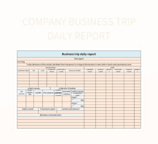 Free Blank Business Trip Schedule Template Excel Sample