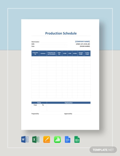 Free Blank Film Post Production Schedule Template Doc Sample