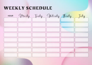 Free Blank University Class Schedule Template