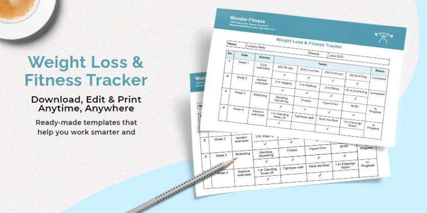 Free Blank Weekly Weight Training Schedule Template Excel