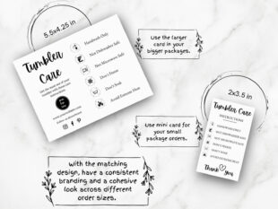 free custom tumbler care instructions template  example