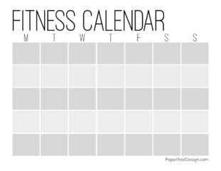 Free Editable 5 Day Workout Schedule Template Excel