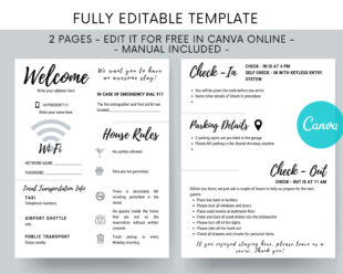 free editable vacation rental check out instructions template doc example